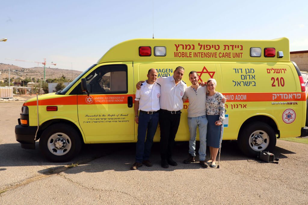 ניידת טיפול נמרץ לזכרו של התינוק עמיעד ישראל איש-רן שנרצח בפיגוע בעפרה